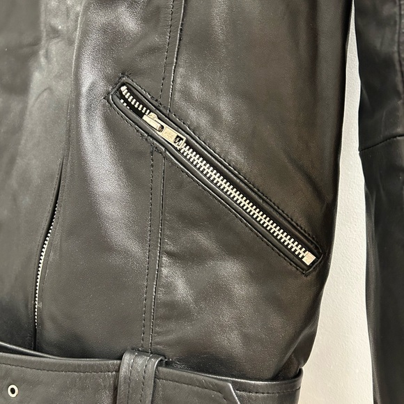 Real Leather Biker Jacket Size S (unbranded) like new - Picture 8 of 10